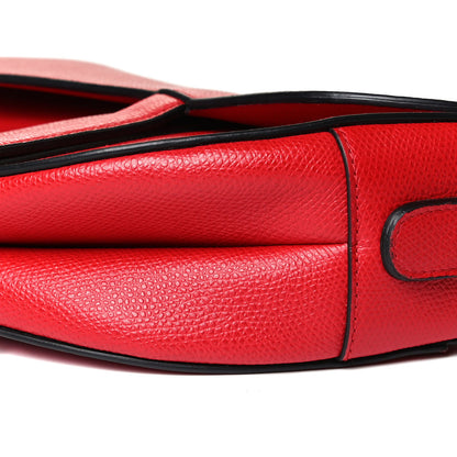 Christian Dior Grained Calfskin Saddle Bag Red 17 of 23