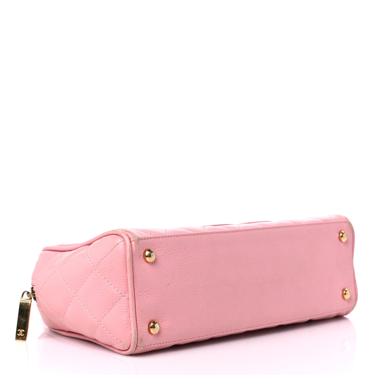 Caviar Quilted Small Bowler Pink