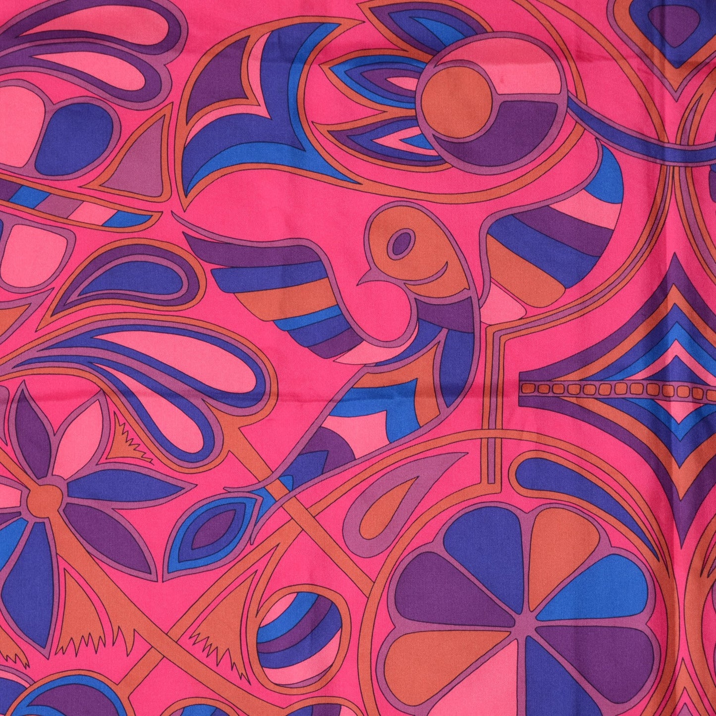 Silk Twill Folklore Scarf 140