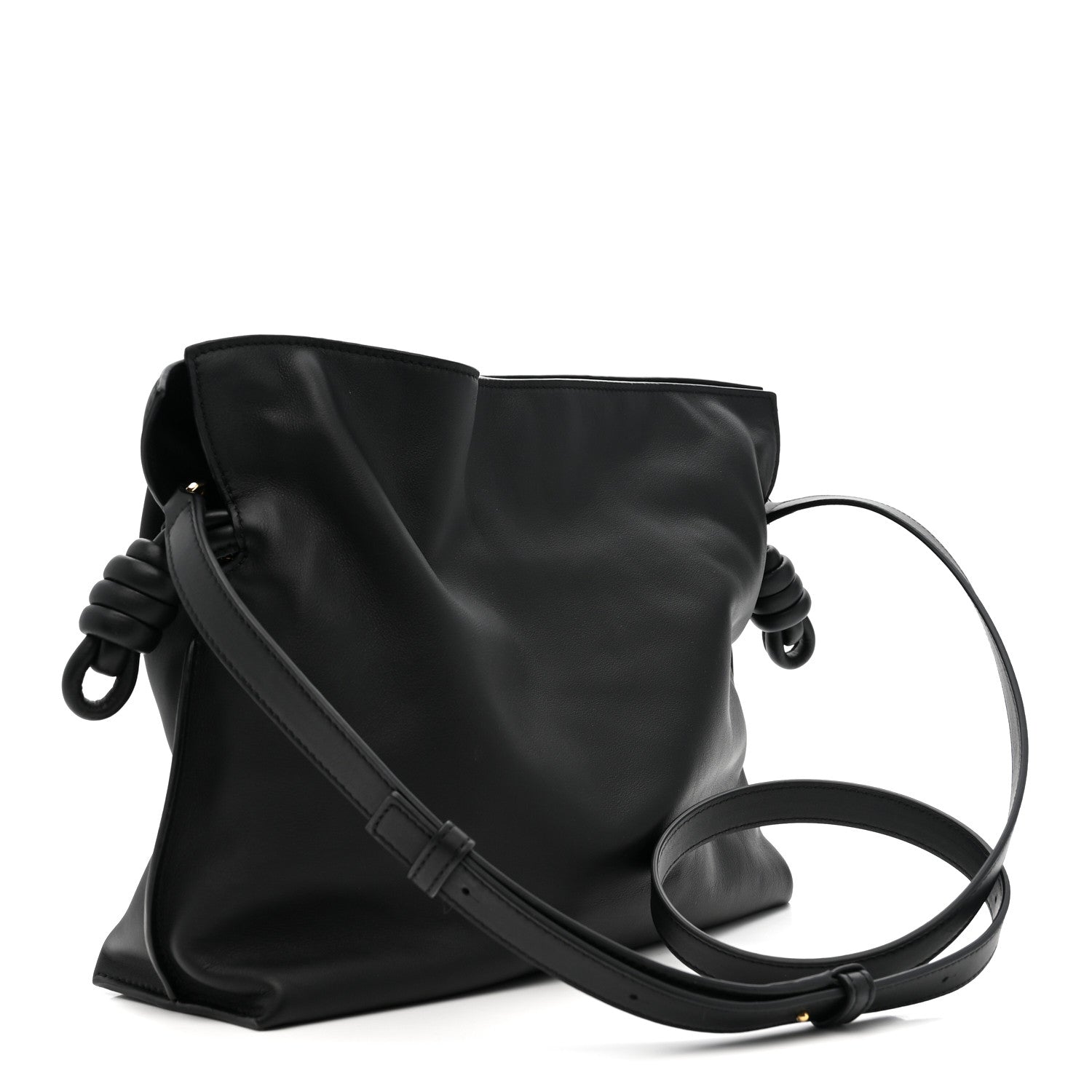 Loewe X ALBERS Nappa Calfskin Medium Flamenco Knot Clutch Black Burgundy 3 of 13