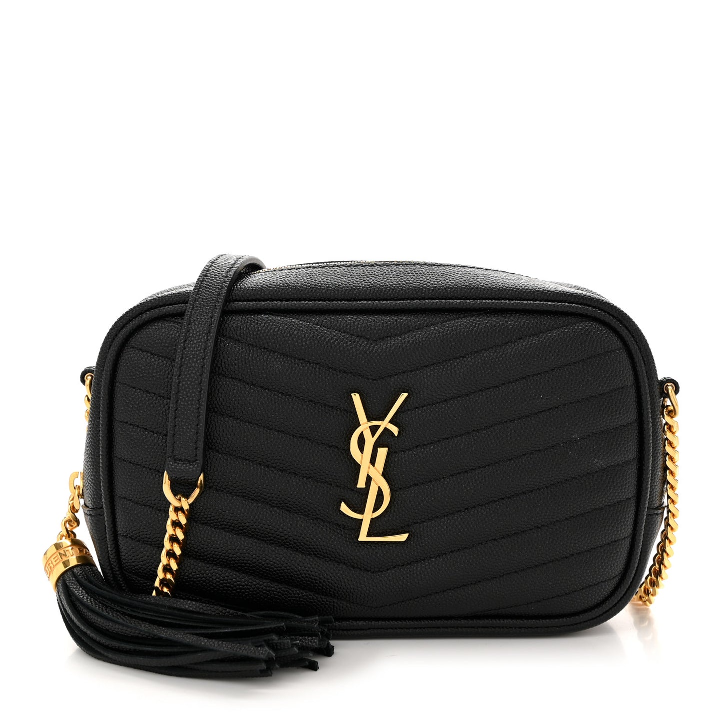 Grain De Poudre Matelasse Monogram Mini Lou Camera Bag Black