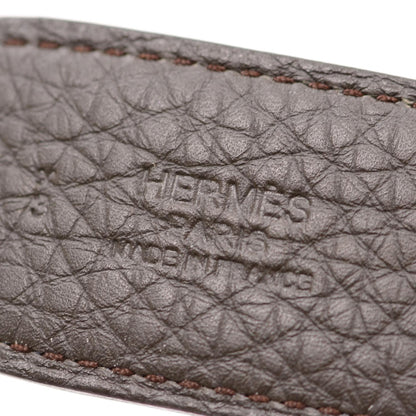 Hermes Clemence Box Reversible Belt Strap 90 Vert Caucase Bleu Indigo 5 of 6