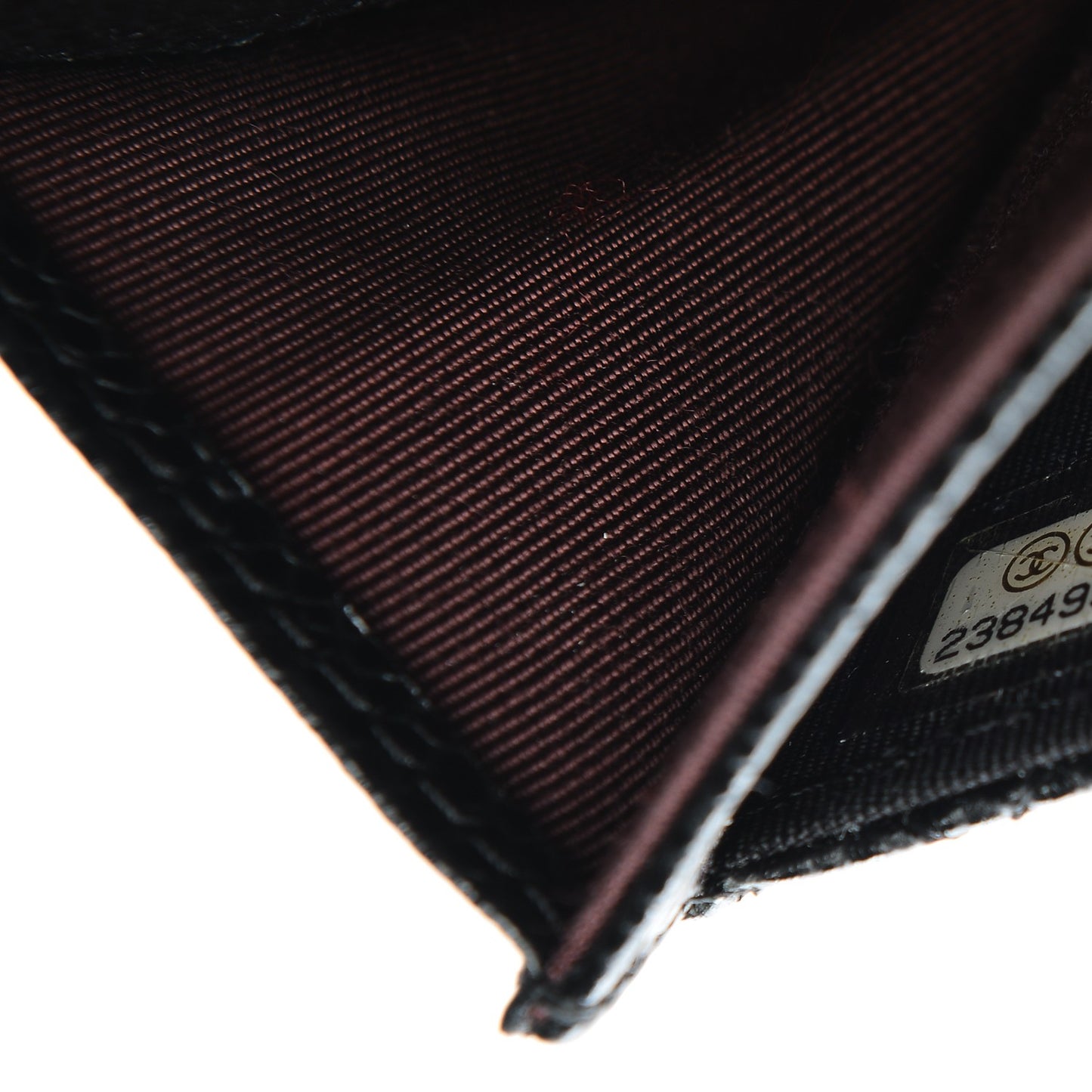 Caviar Quilted Flap Card Holder Black