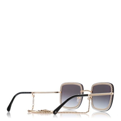 Chanel Chain Square Sunglasses 4244 Black 4 of 7