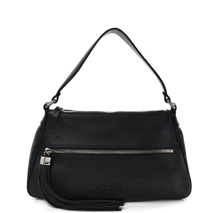 Chanel Grained Calfskin Tassel Shoulder Bag Black 1 of 12