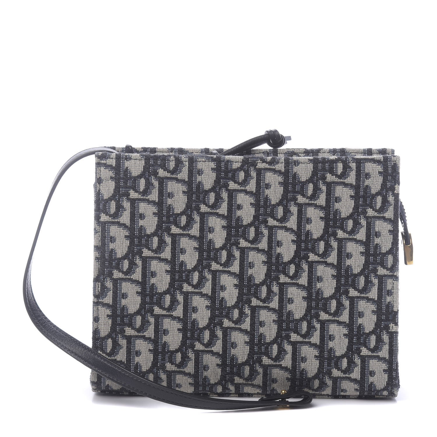 Christian Dior Oblique Zipped Pouch Clutch Blue 1 of 10