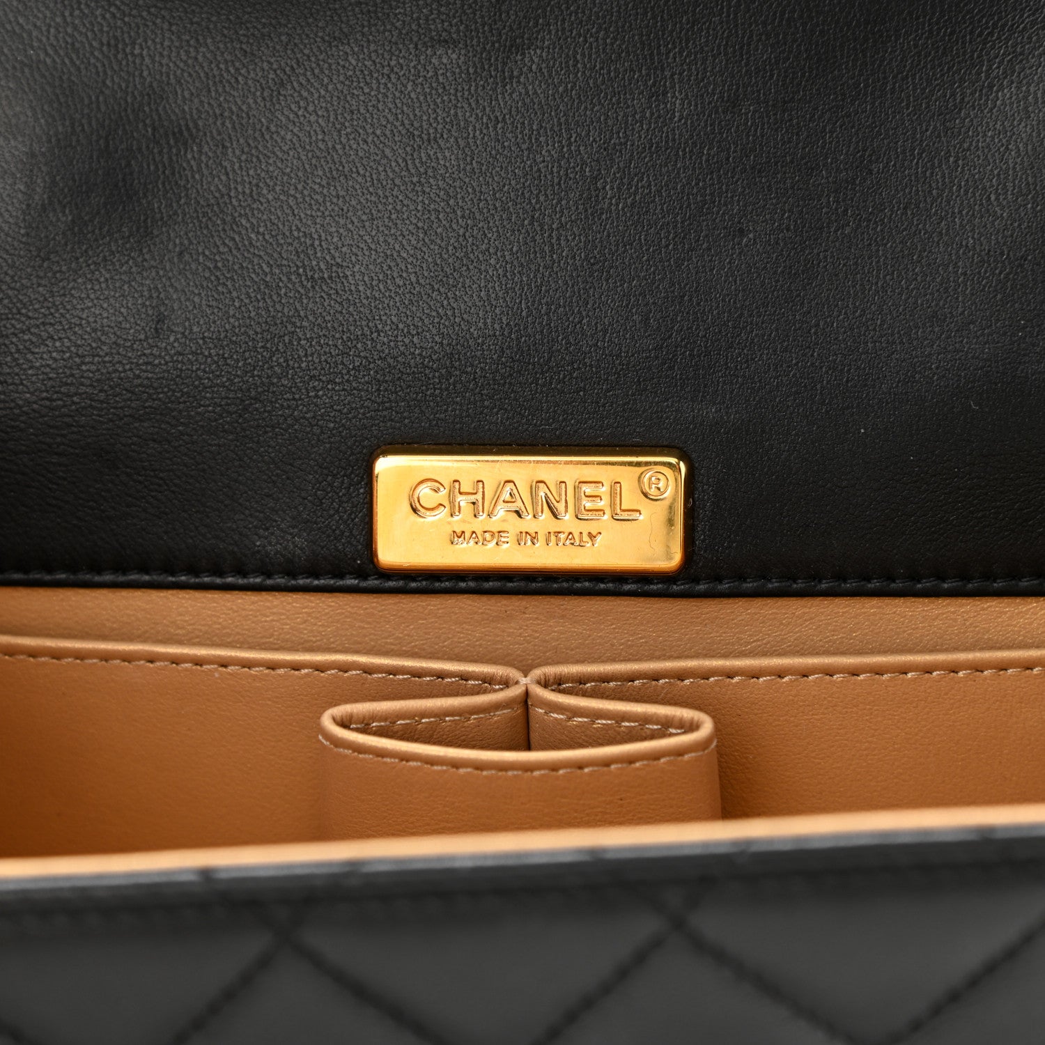 Chanel Lambskin Quilted Mini Golden Plate Flap Black 6 of 12