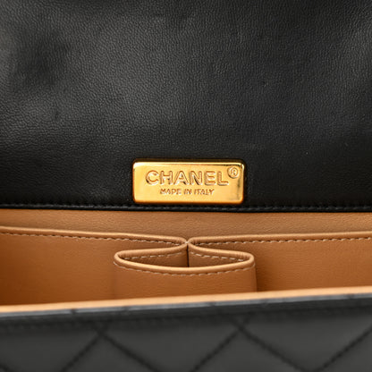Chanel Lambskin Quilted Mini Golden Plate Flap Black 6 of 12