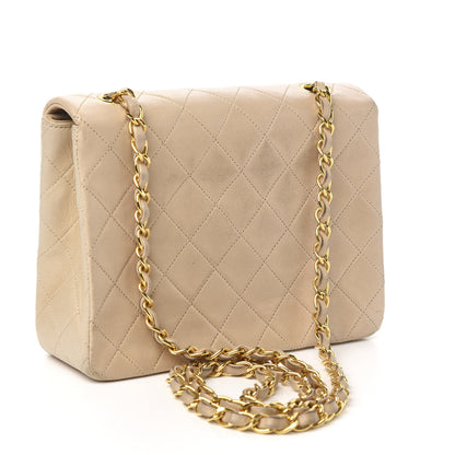 Chanel Lambskin Quilted Mini Square Flap Beige 3 of 12