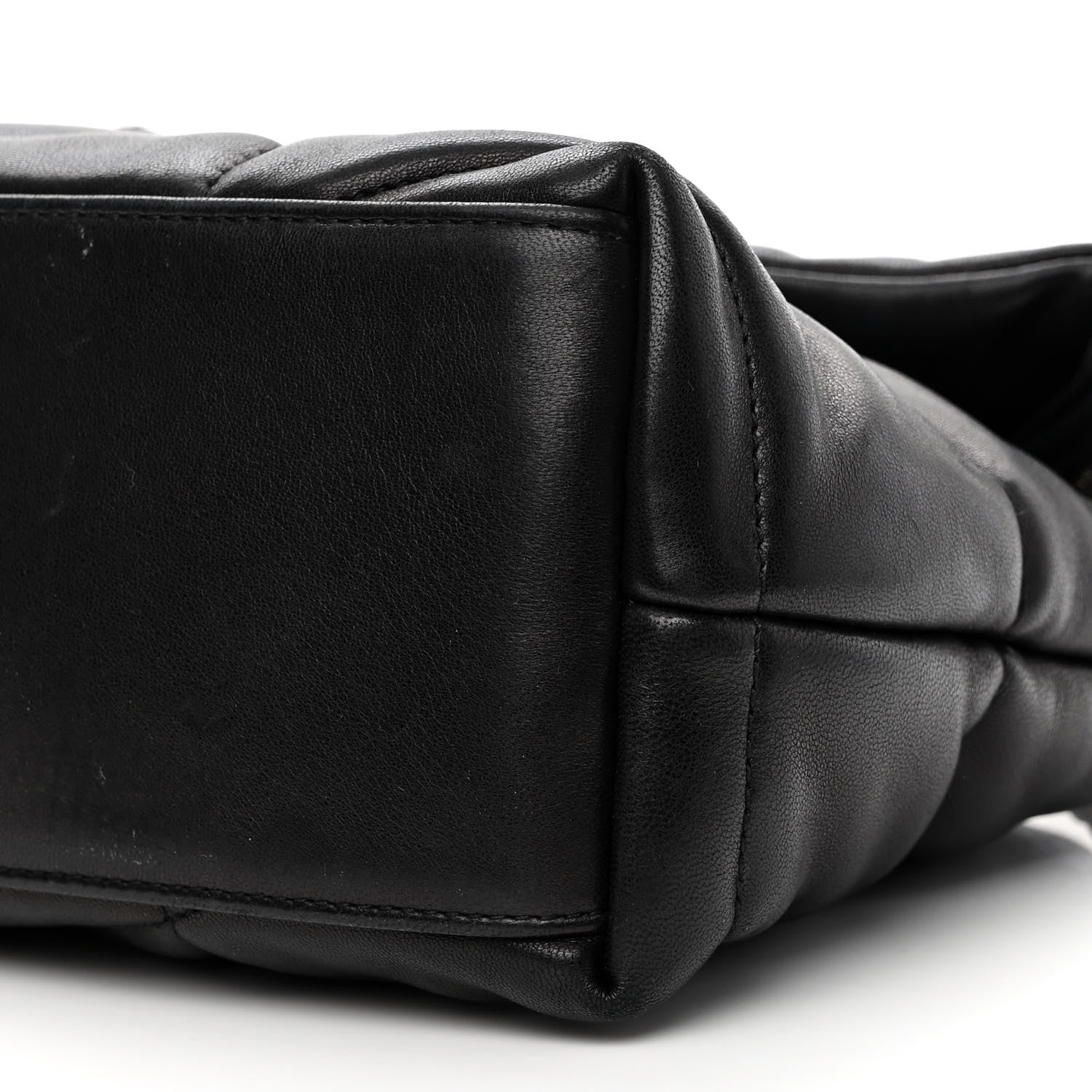 Saint Laurent Lambskin Quilted Small Loulou Puffer Monogram Chain Satchel Black 11 of 13