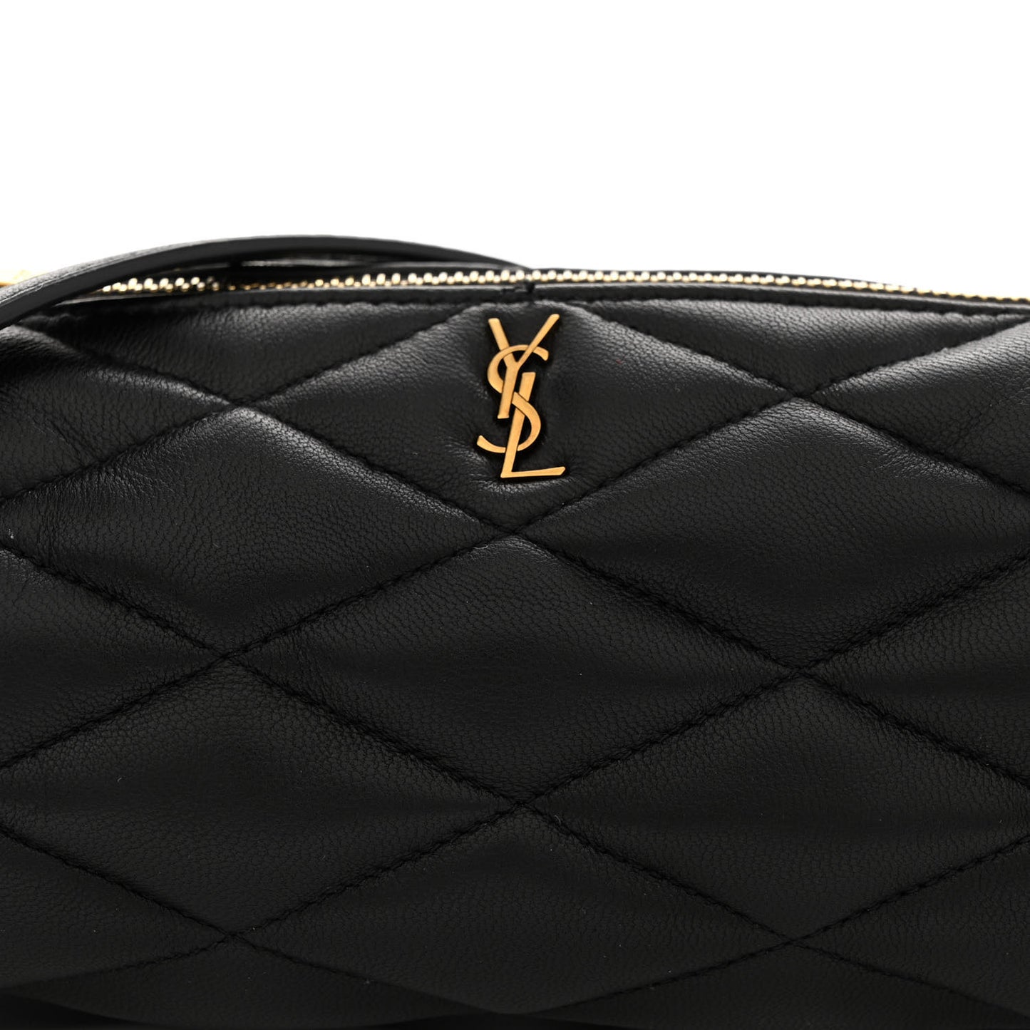 Lambskin Monogram Mini Sade Tube Bag Black
