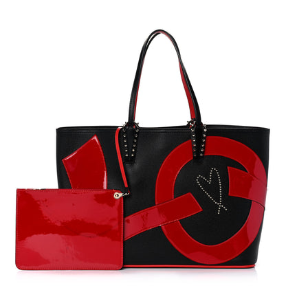 Christian Louboutin Calfskin Cabata Love Empire Paris Tote Black 1 of 21