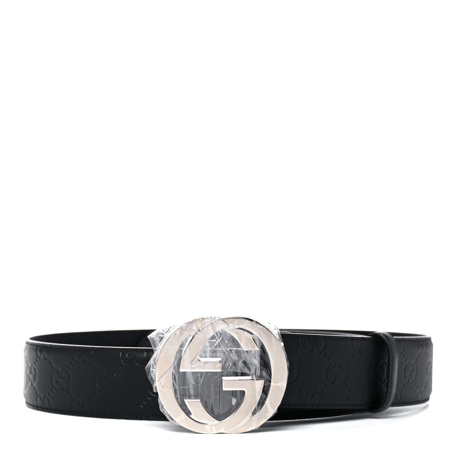 Gucci Guccissima Signature Interlocking G 40mm Belt 95 38 Black 1 of 4