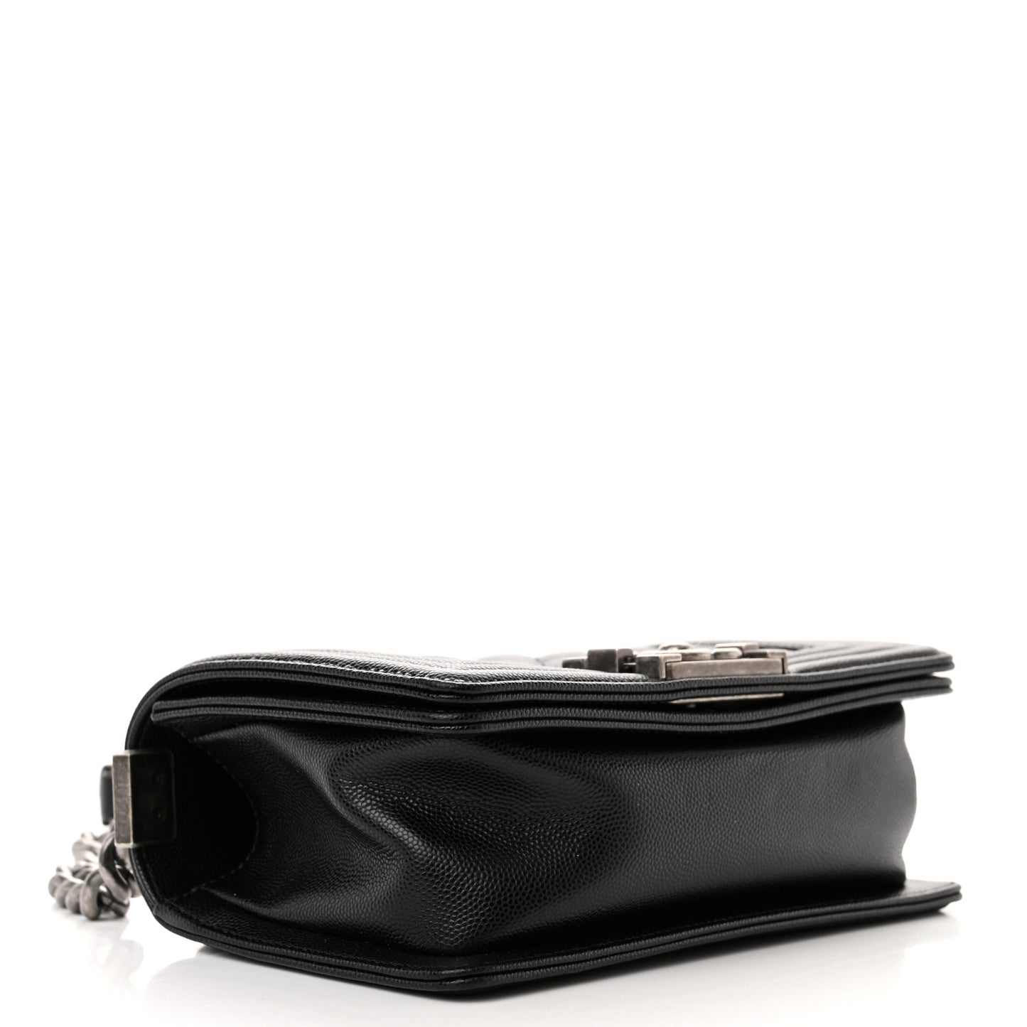 Caviar Quilted Small Boy Flap Black