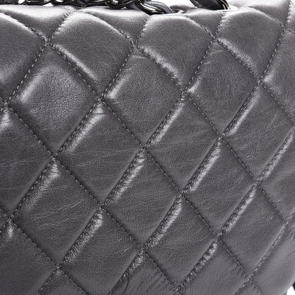 Chanel Lambskin Quilted Jumbo Single Flap Grey 12 of 12
