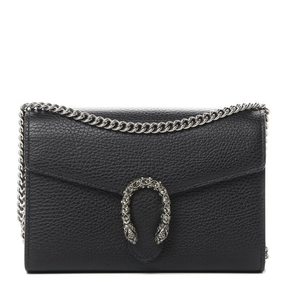 Gucci Calfskin Mini Dionysus Chain Wallet Black 1 of 10