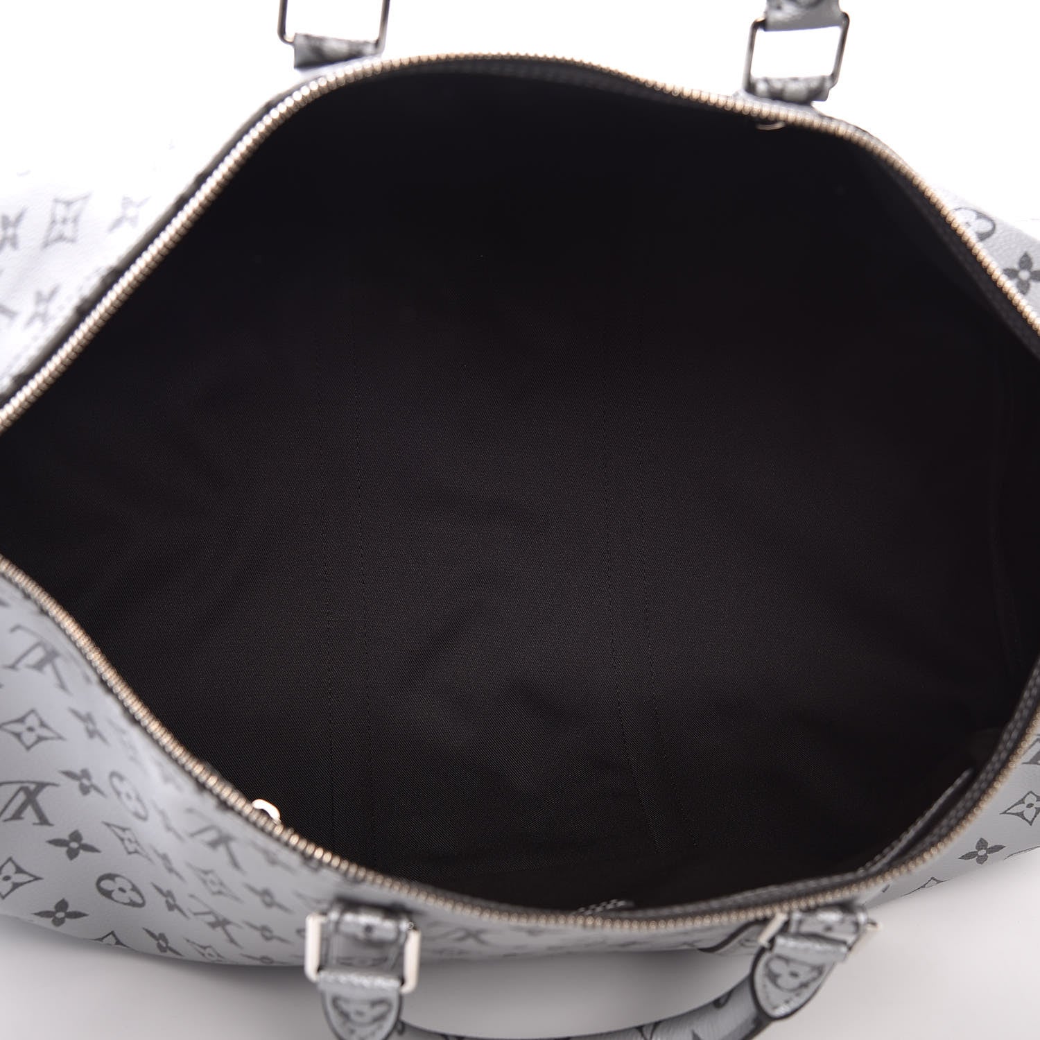 Louis Vuitton Metallic Monogram Keepall Bandouliere 50 Silver 7 of 14