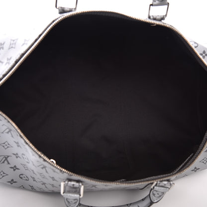 Louis Vuitton Metallic Monogram Keepall Bandouliere 50 Silver 7 of 14