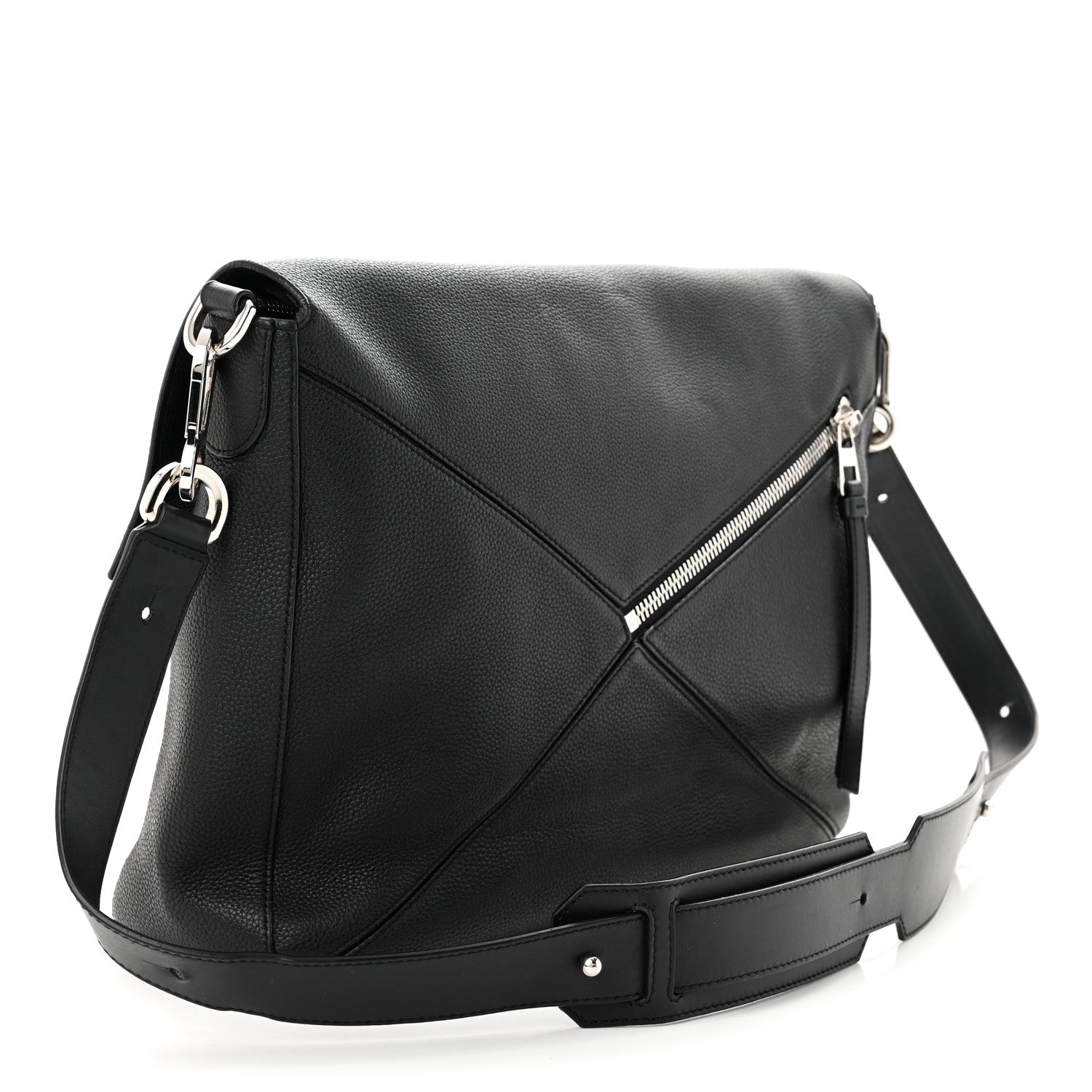 Loewe Calfskin Puzzle Messenger Bag Black 3 of 9