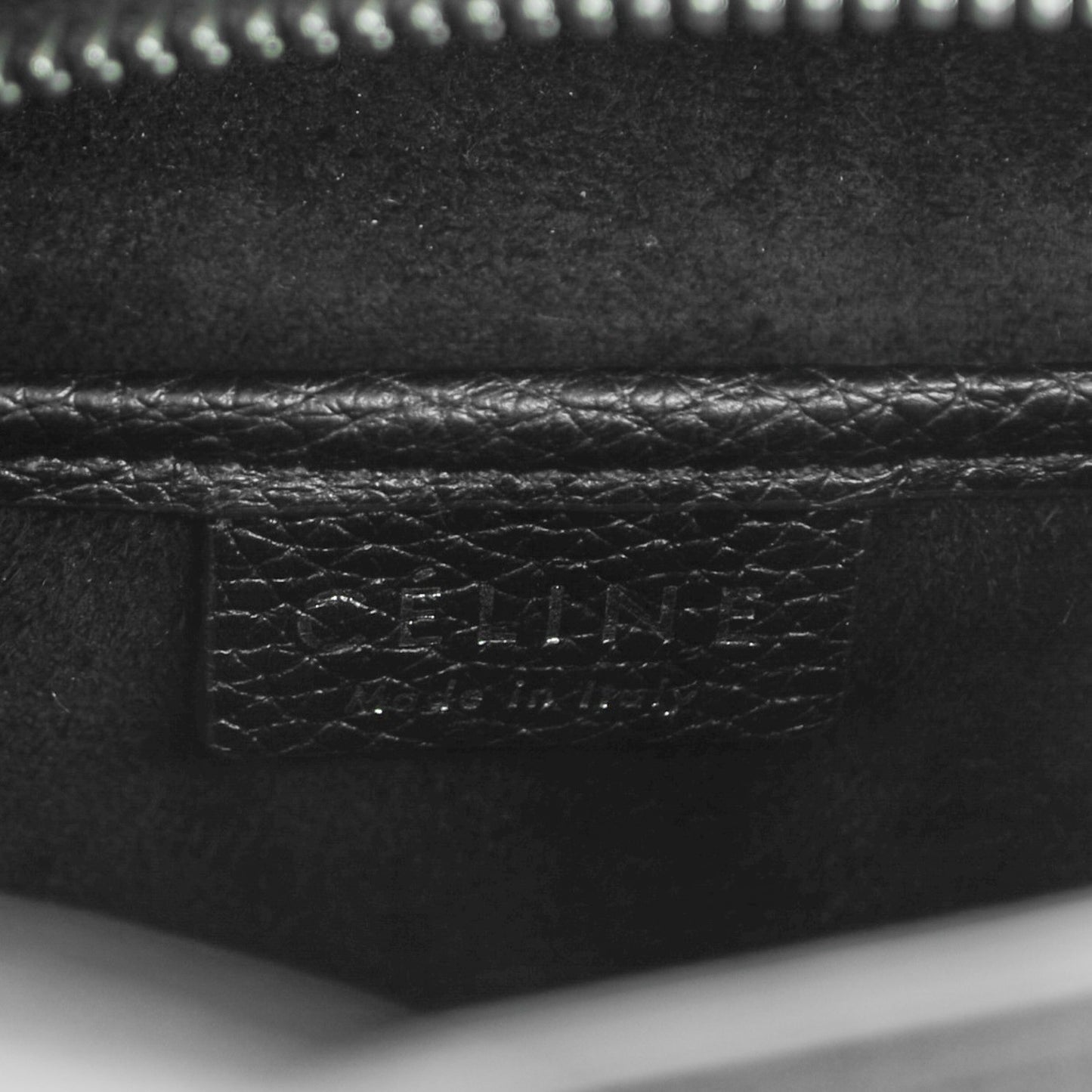 Drummed Calfskin Nano Luggage Black