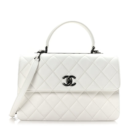 Chanel Lambskin Quilted Medium Trendy CC Flap Dual Handle Bag White 1 of 10