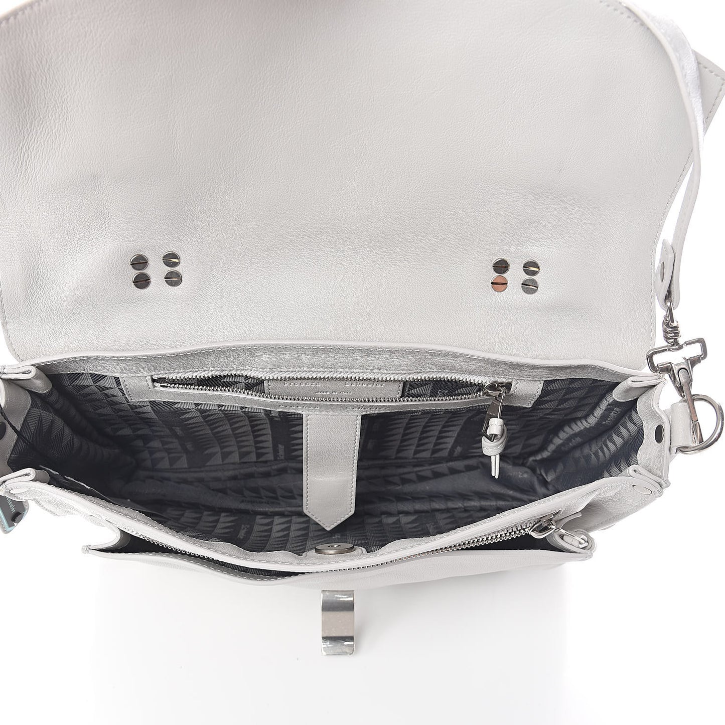 Lambskin Medium PS1 Satchel Pale Steel