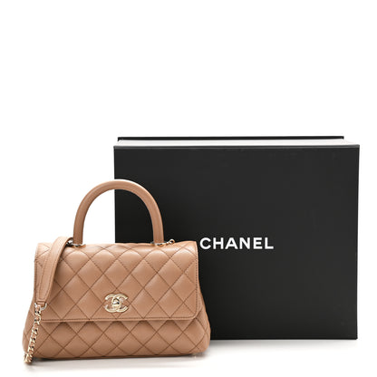 Chanel Caviar Quilted Mini Coco Handle Flap Brown 11 of 11