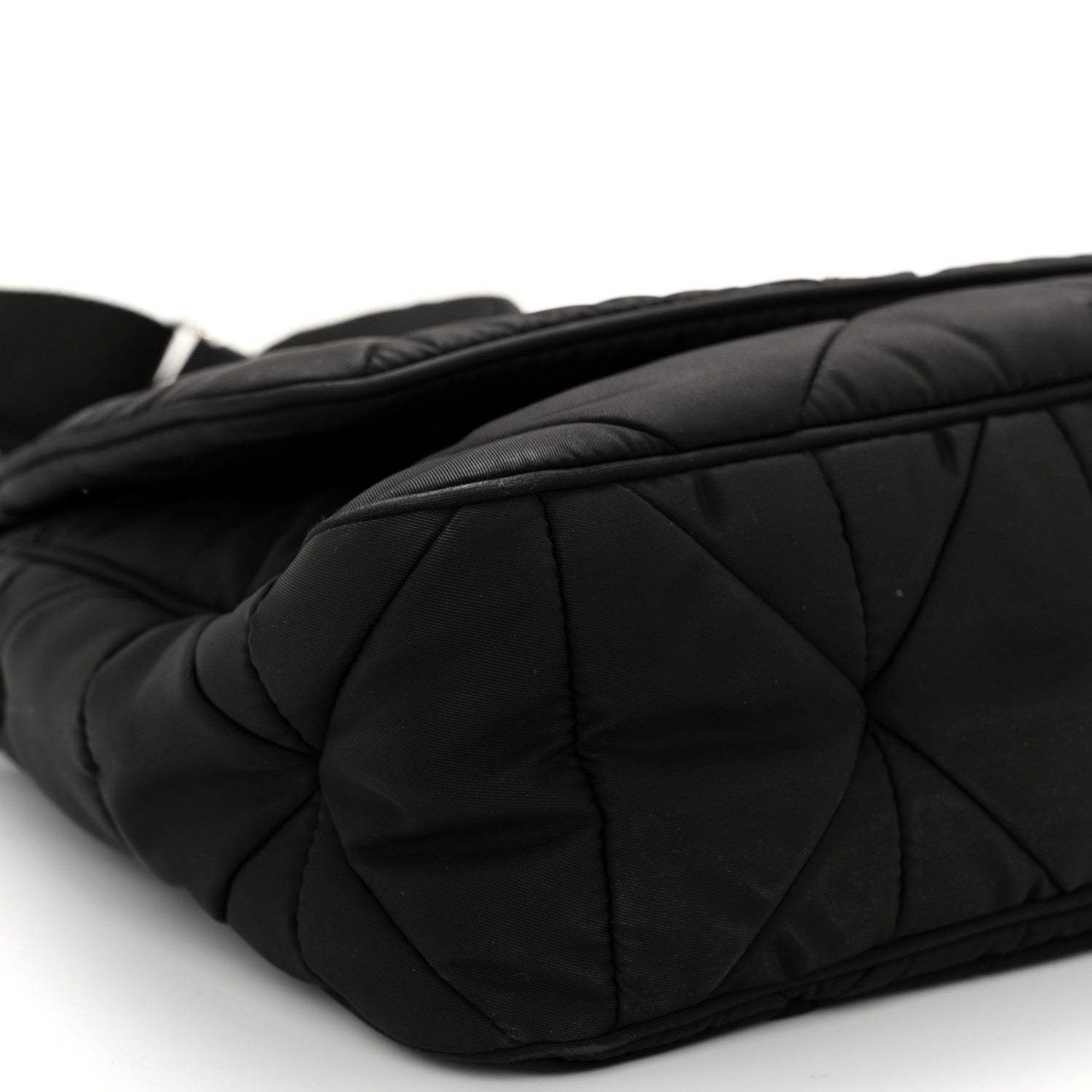 Prada Re-Nylon Quilted Padded Flap Shoulder Bag Black 9 of 11
