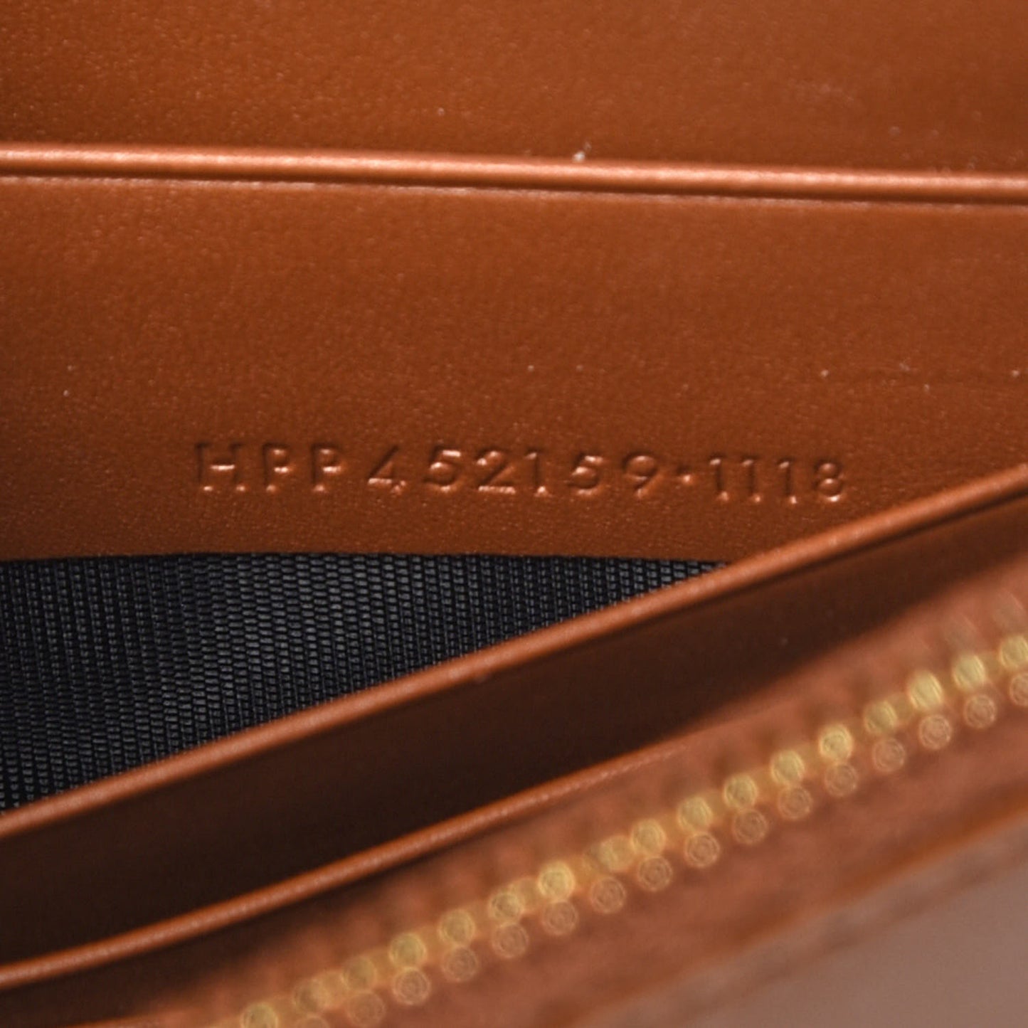 Smooth Calfskin Classic Monogram Kate Tassel Chain Wallet Brown