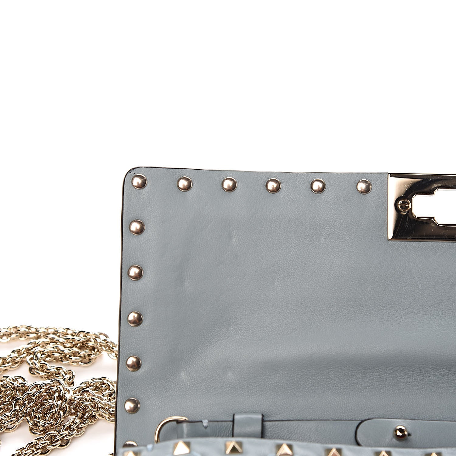 Valentino Garavani Nappa Rockstud Spike Wallet on Chain Nube 7 of 11