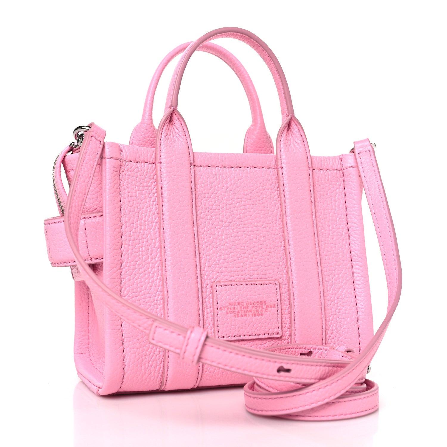 Marc Jacobs Grained Calfskin Micro The Tote Bag Pink 3 of 8