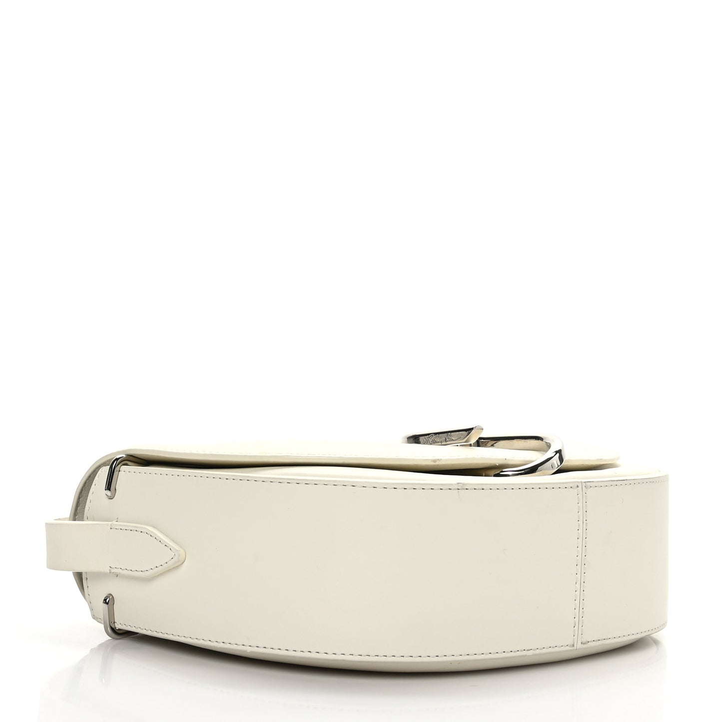 Calfskin Alix Saddle Crossbody Bag Off White