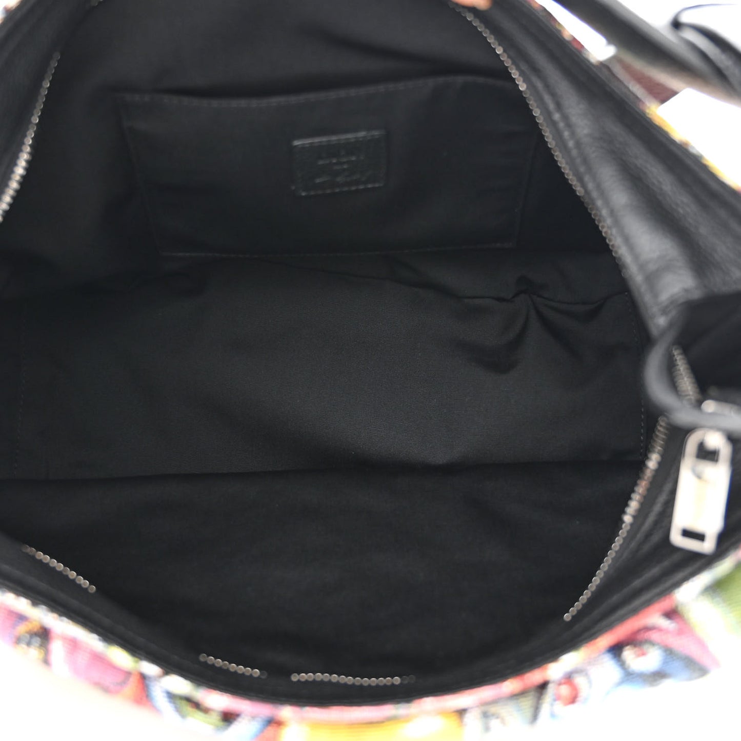 X KENNY SCHARF Jacquard Printed Soft Saddle Bag Multicolor