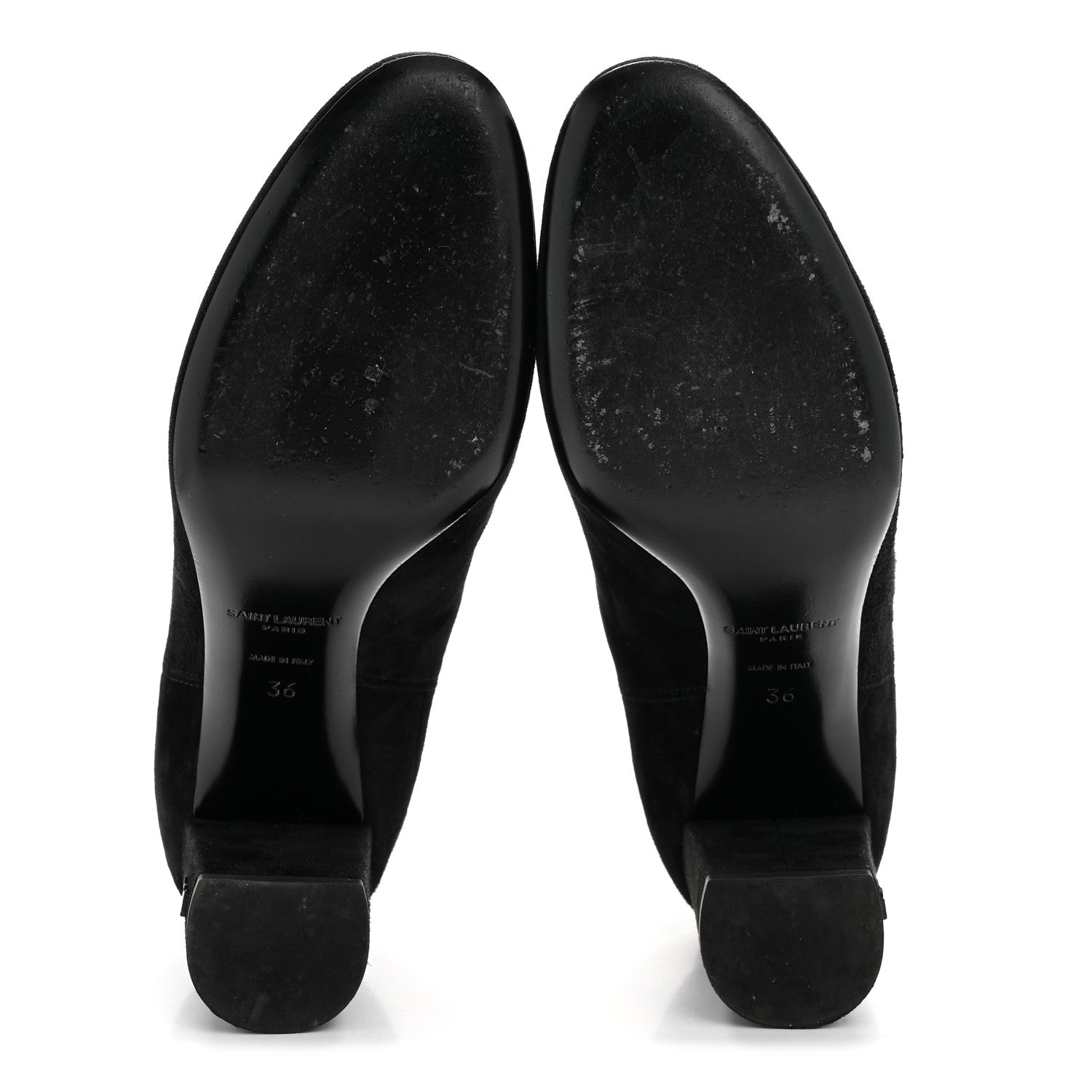 Saint Laurent Suede Loulou Pin Booties 36 Black 11 of 20