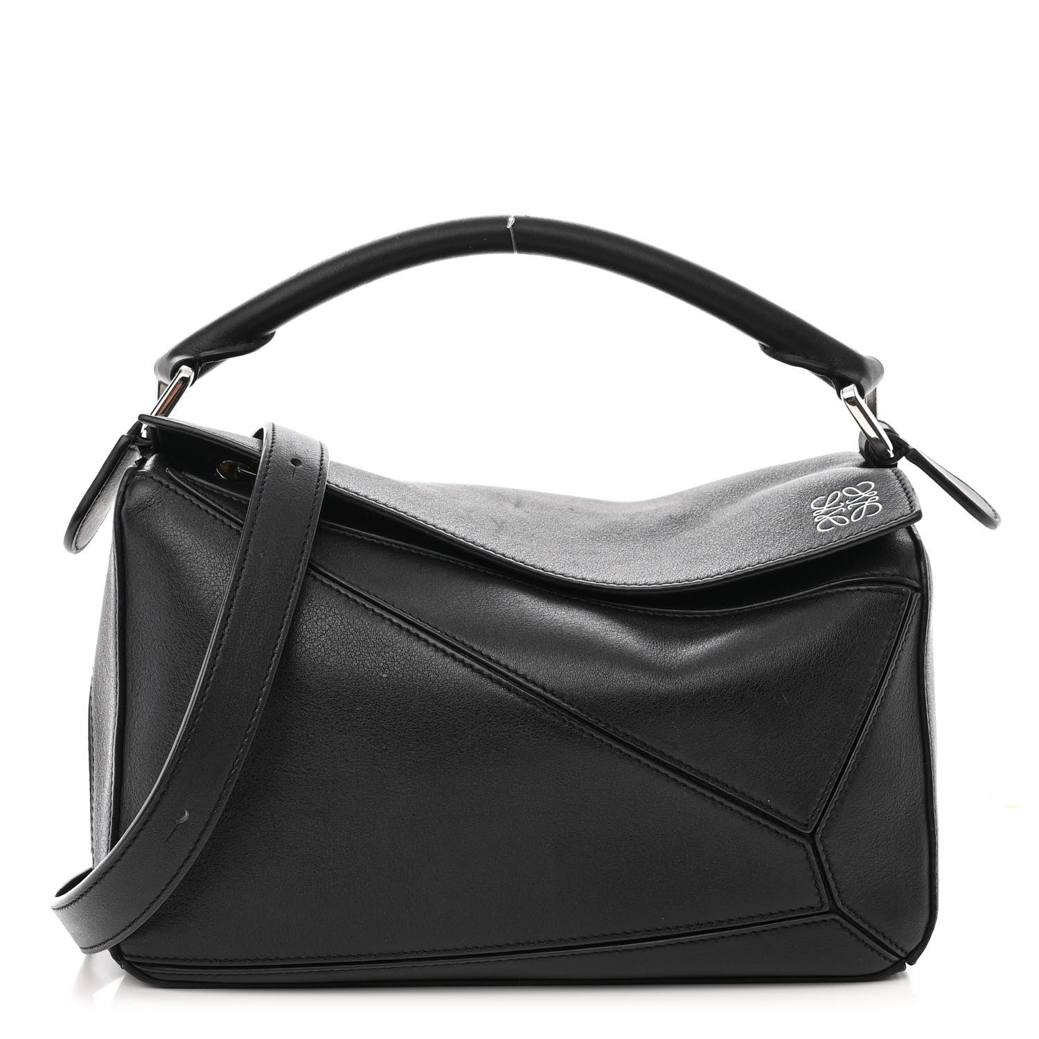 Loewe Calfskin Small Puzzle Bag Black 1 of 10