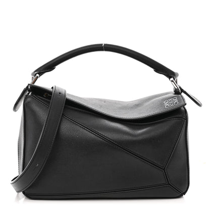 Loewe Calfskin Small Puzzle Bag Black 1 of 10