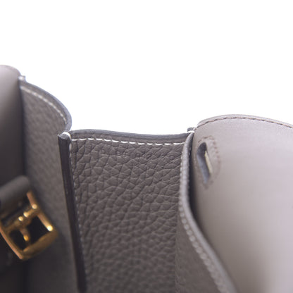 Hermes Taurillon Clemence Halzan 31 GM Etain 8 of 11