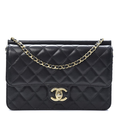 Chanel Lambskin Quilted Medium Crossing Times Flap Black 1 of 13