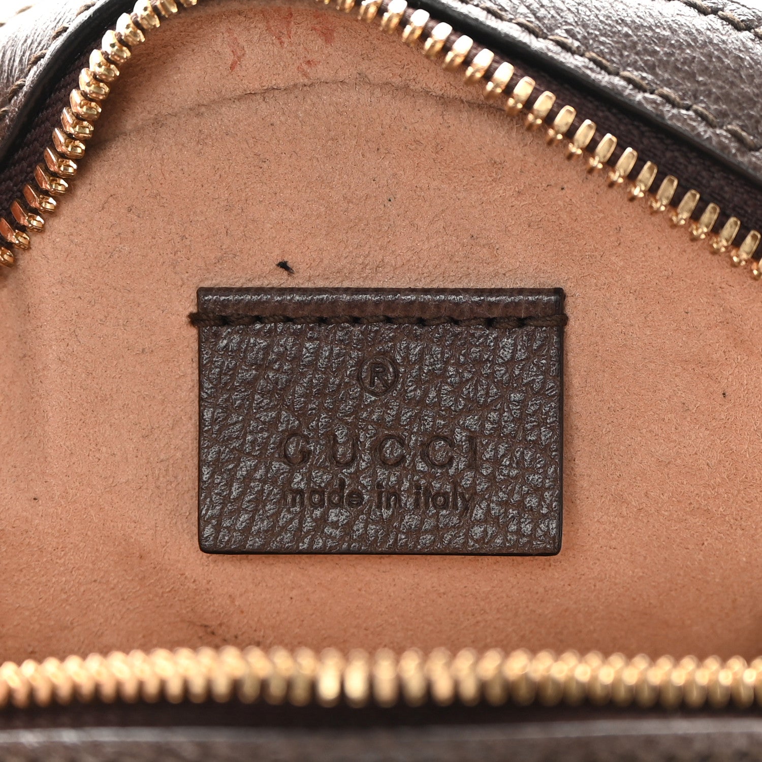 Gucci GG Supreme Monogram Web Mini Ophidia Round Shoulder Bag Brown 6 of 12