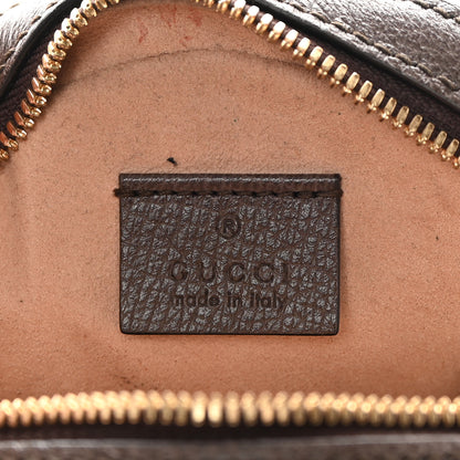 Gucci GG Supreme Monogram Web Mini Ophidia Round Shoulder Bag Brown 6 of 12