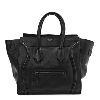 Celine Drummed Calfskin Mini Luggage Black 1 of 12