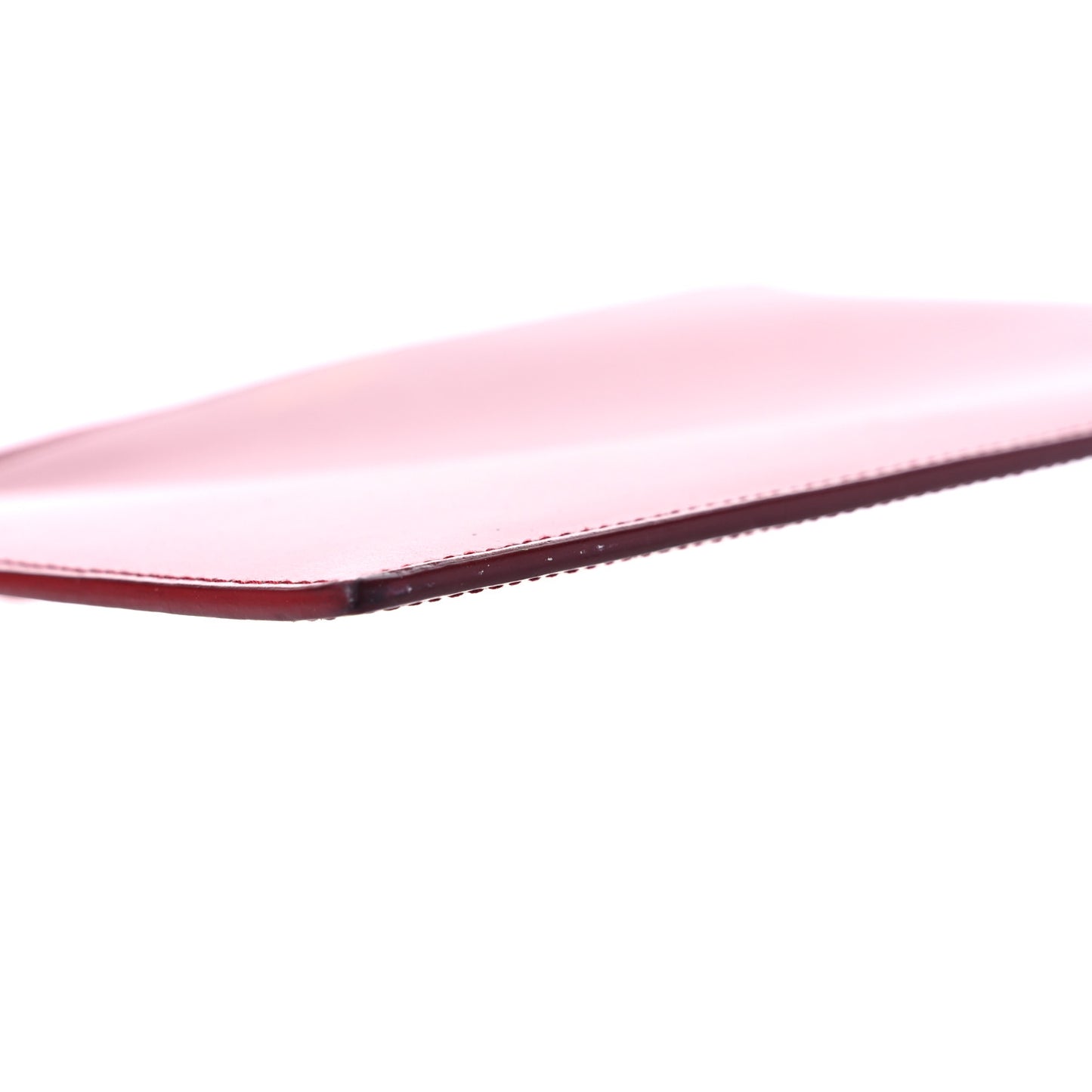 Calfskin Medium Zip Clutch Red