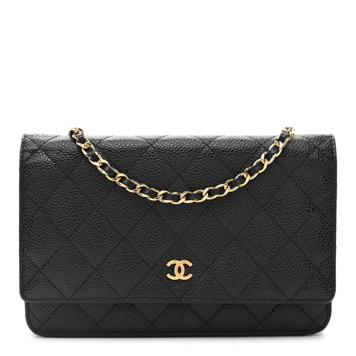 Chanel Caviar Quilted Wallet on Chain WOC Black 1 of 12