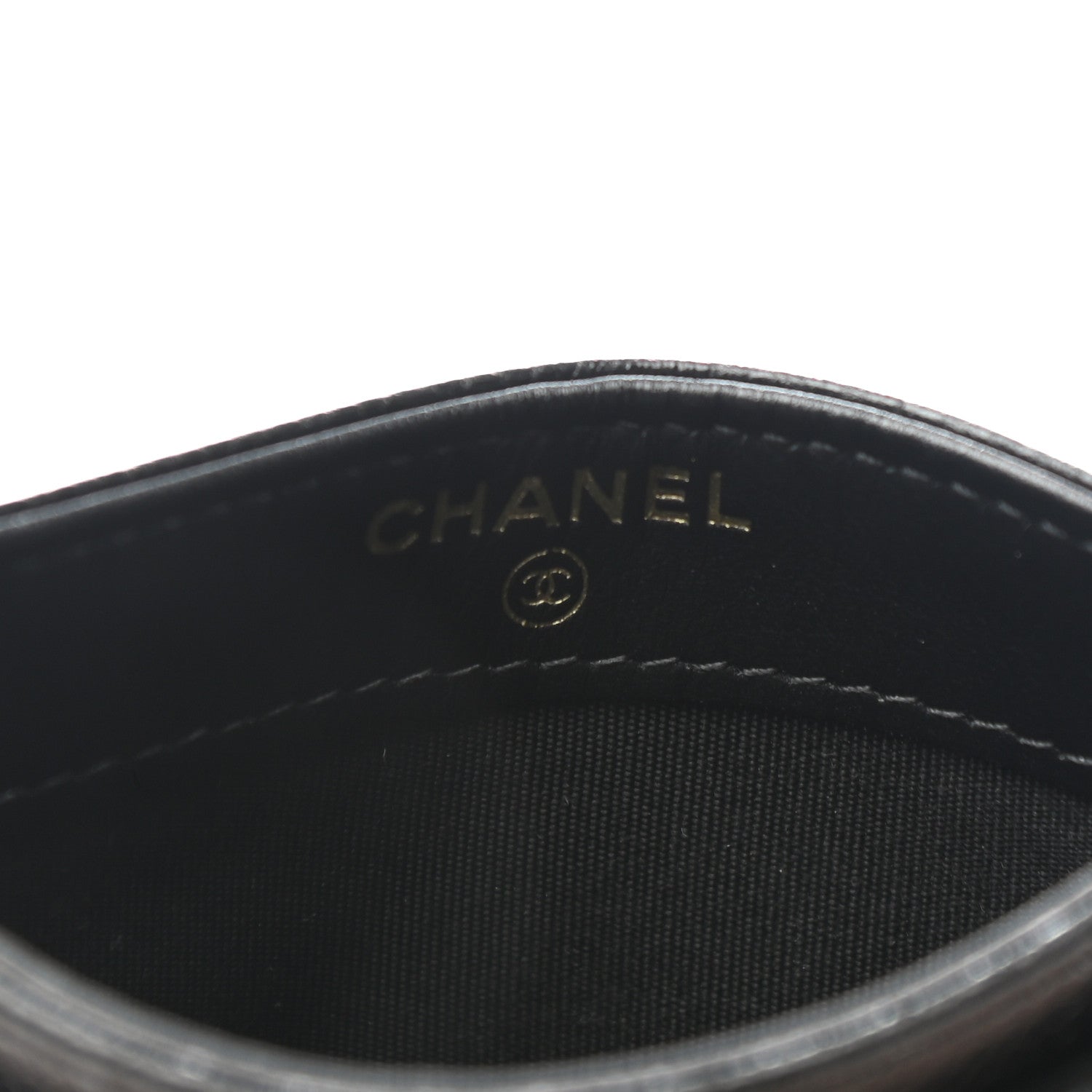 Chanel Caviar Camellia Embossed Card Holder Black 5 of 9