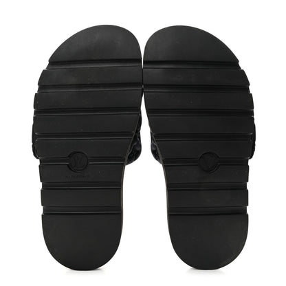 Louis Vuitton Technical Fabric Embossed Monogram Pool Pillow Comfort Mules 41 Black 5 of 8