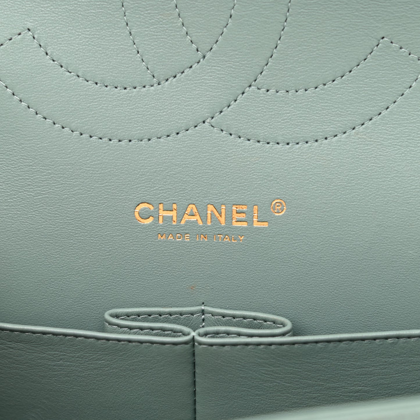 Caviar Quilted Jumbo Double Flap Light Blue