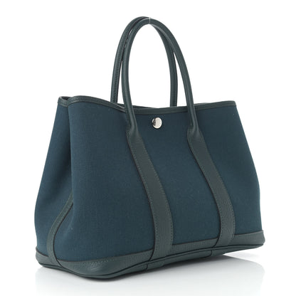 Hermes Toile Negonda Garden Party 30 TPM Bleu Ocean Vert Cypress 3 of 9