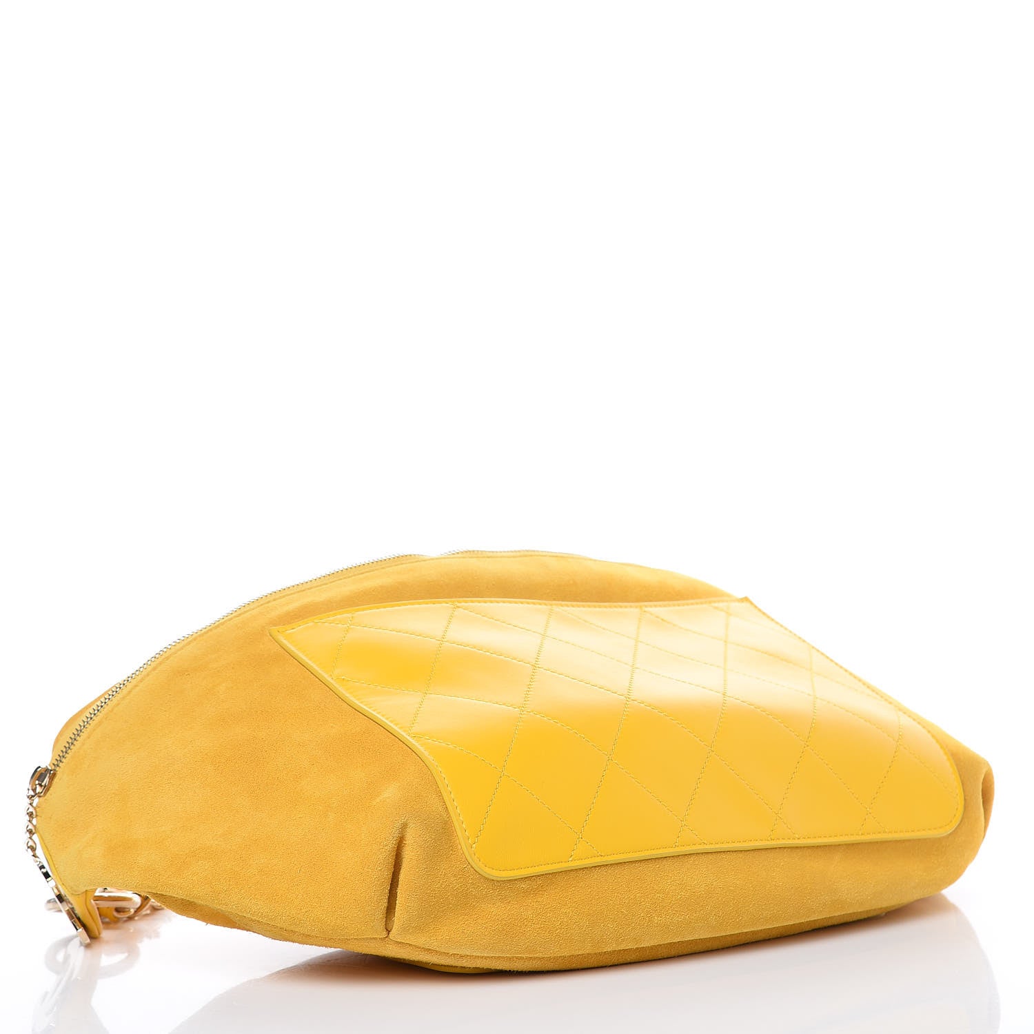 Chanel X PHARRELL WILLIAMS Suede Lambskin Oversized Waist Belt Bag Jaune Yellow 6 of 15