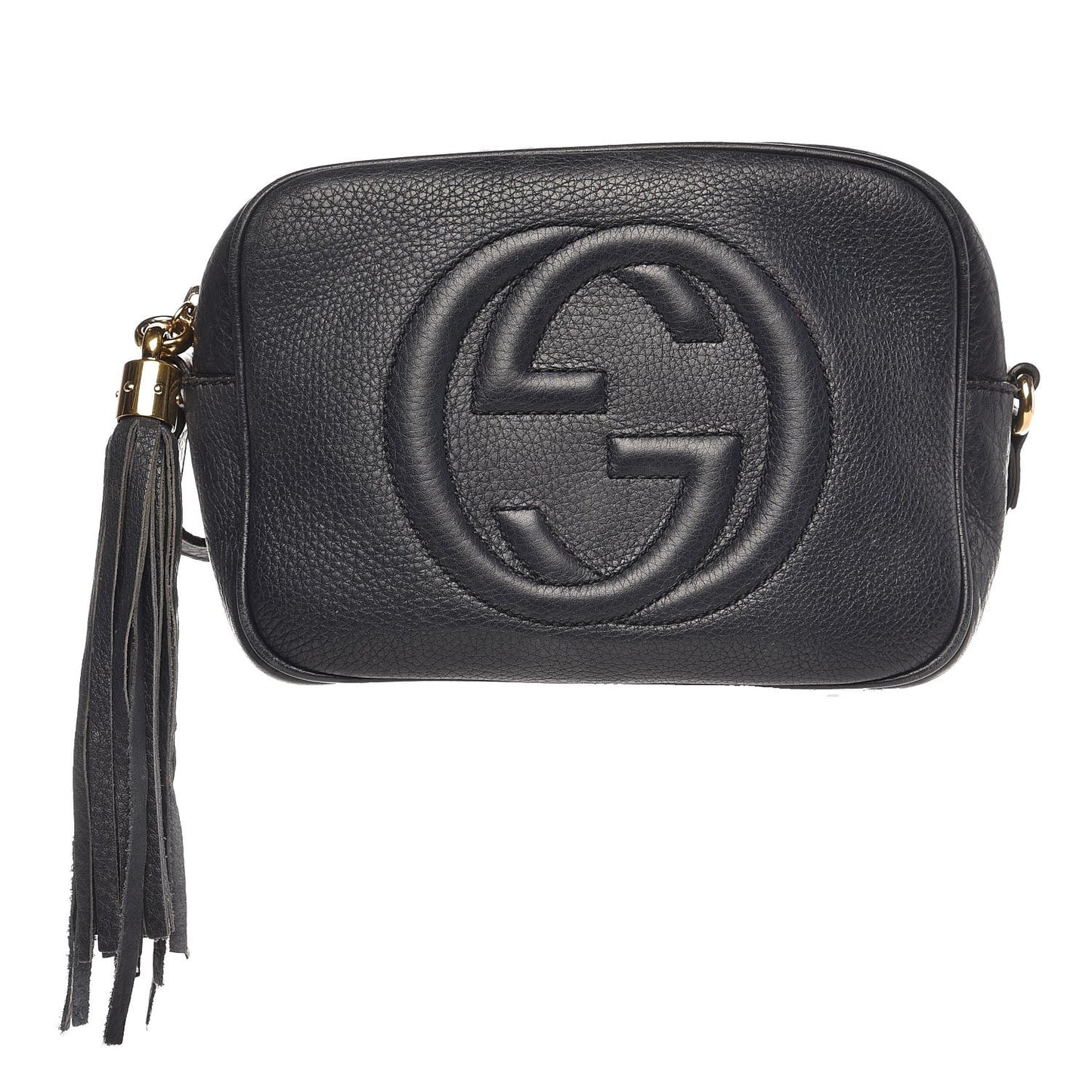 Pebbled Calfskin Small Soho Disco Bag Blue