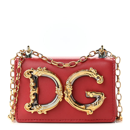 Dolce & Gabbana Nappa DG Girls Shoulder Bag Red 1 of 8